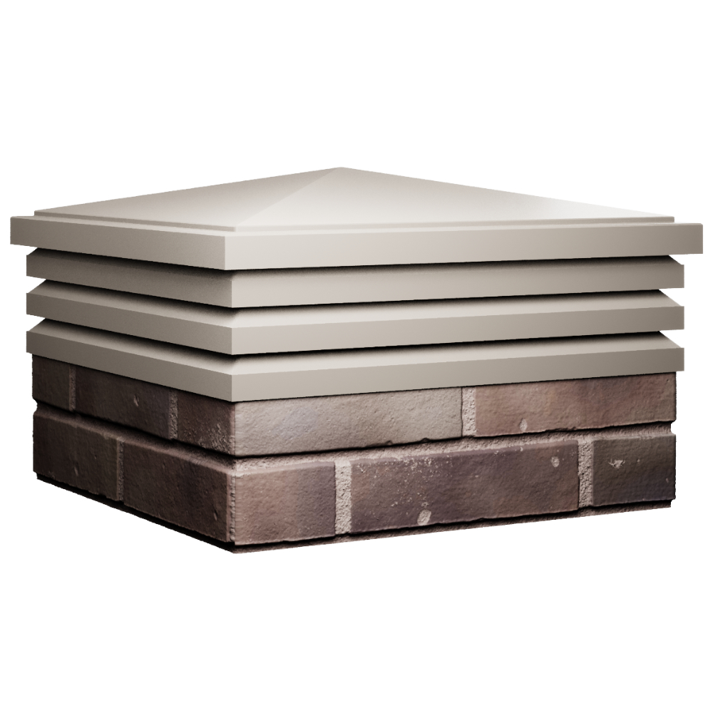 Колпак Zking Бона ХайТек Бежевый на столб 2х2 кирпича (513х513мм) в Сысерти фото