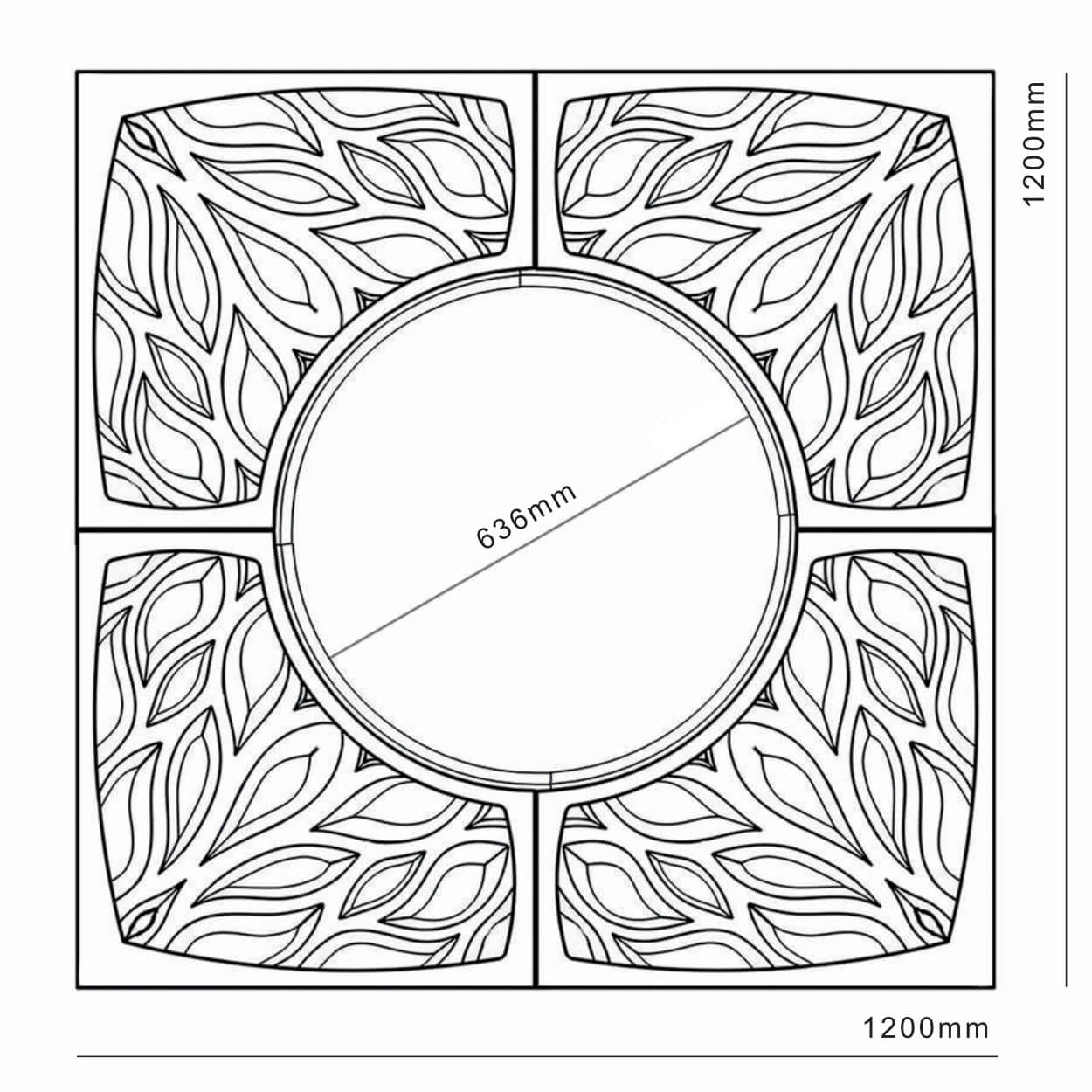 Приствольная решетка для дерева ZKING CRUST 1.2х1.2м Черная в Сысерти фото