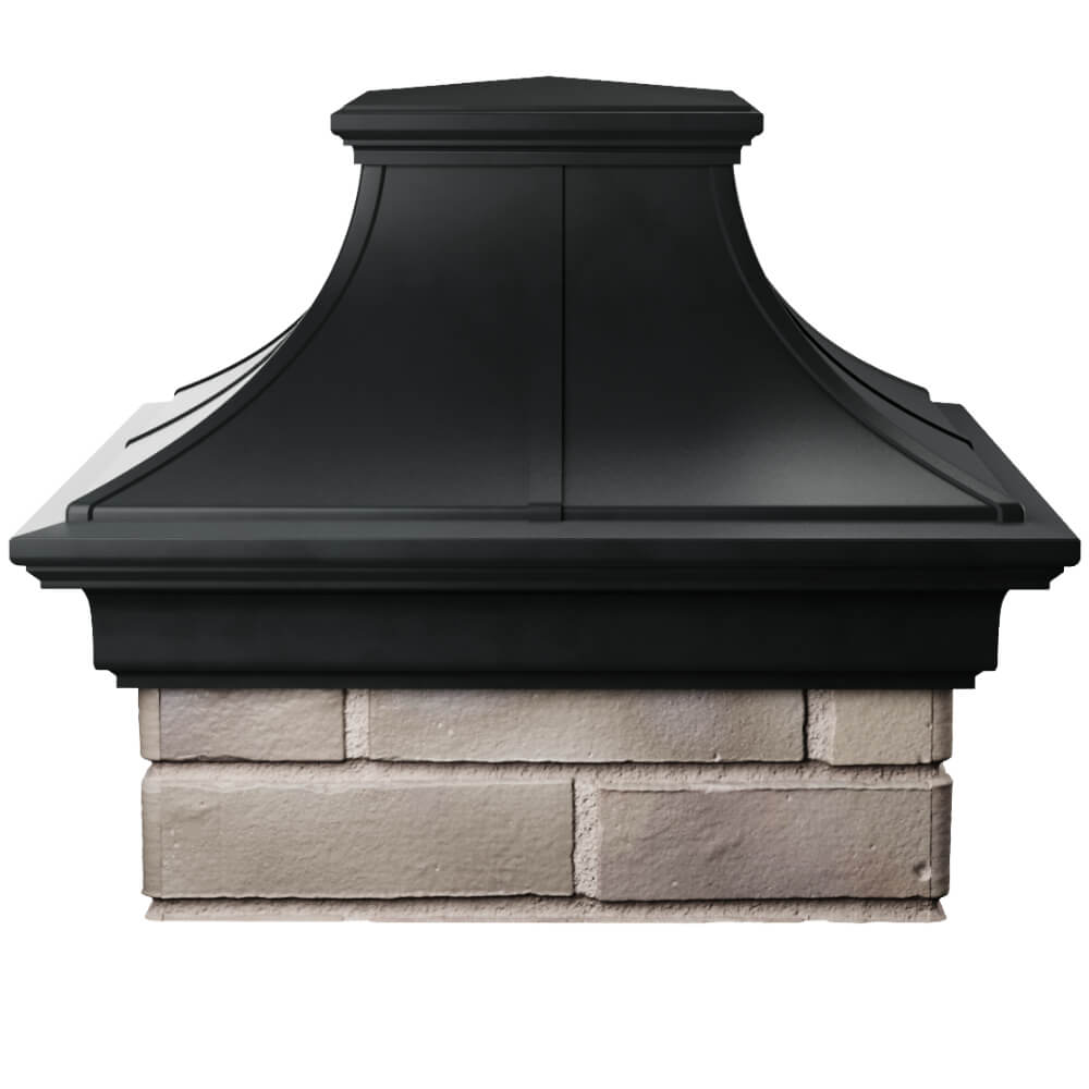 Колпак Zking Монблан Премиум Черный на столб 1.5х1.5 кирпича (385х385мм) Сысерть фото