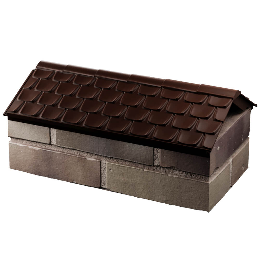 Парапет Zking Эльбрус Коричневый с посадкой на 1 кирпич (255мм) в Сысерти фото