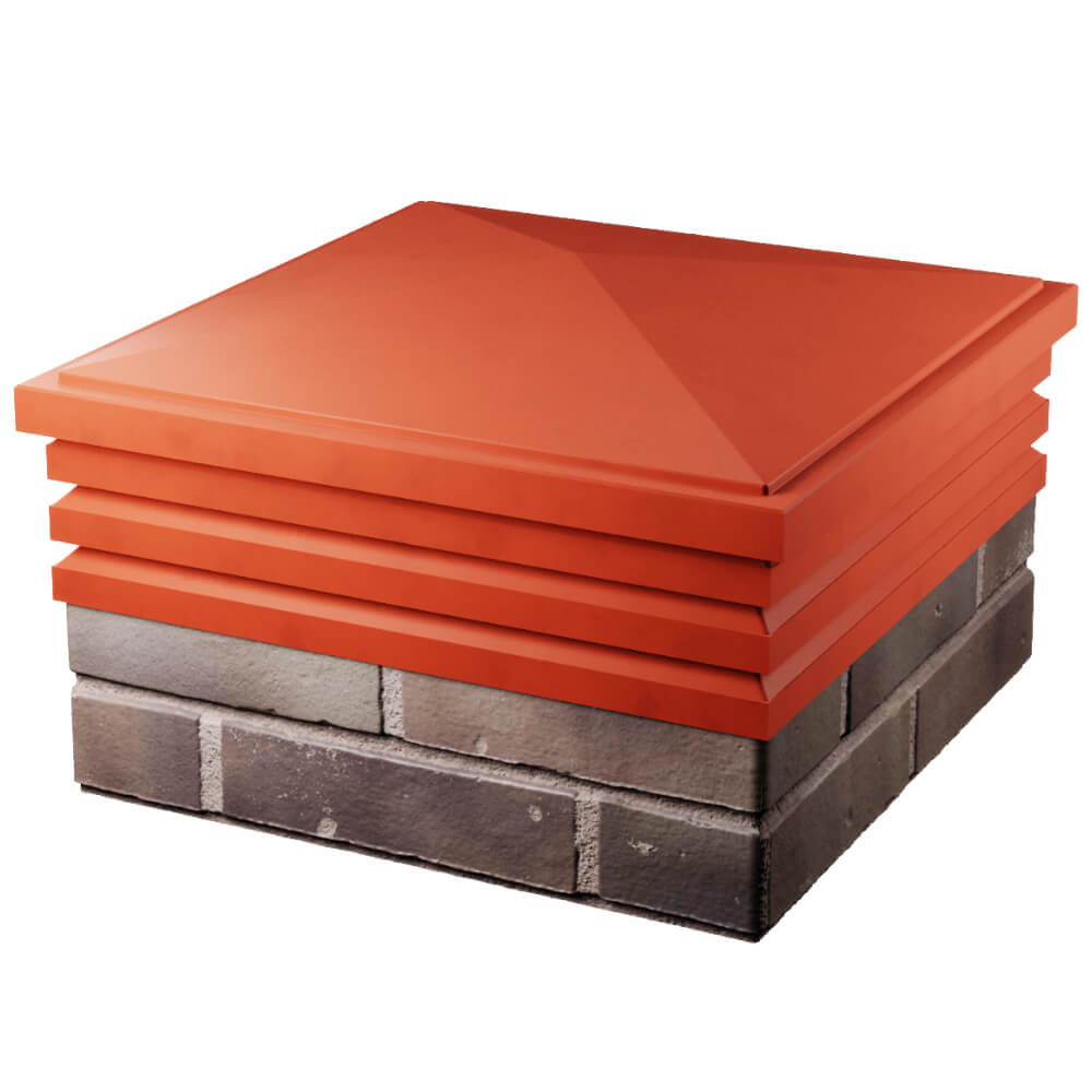 Колпак Zking Бона ХайТек Красный на столб 2х2 кирпича (513х513мм) в Сысерти фото