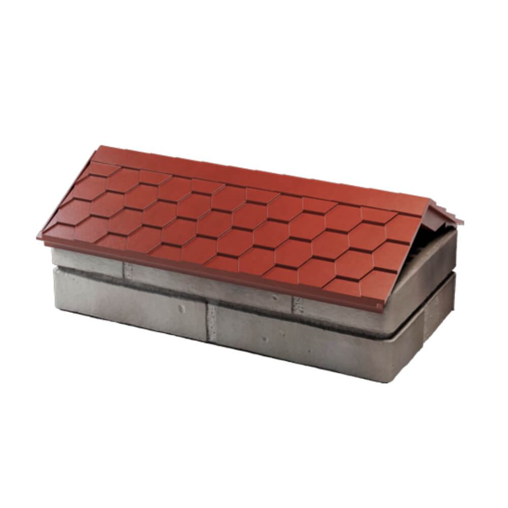 Парапет Zking Эверест Красный с посадкой на 1 кирпич (200/225/255мм) в Сысерти фото