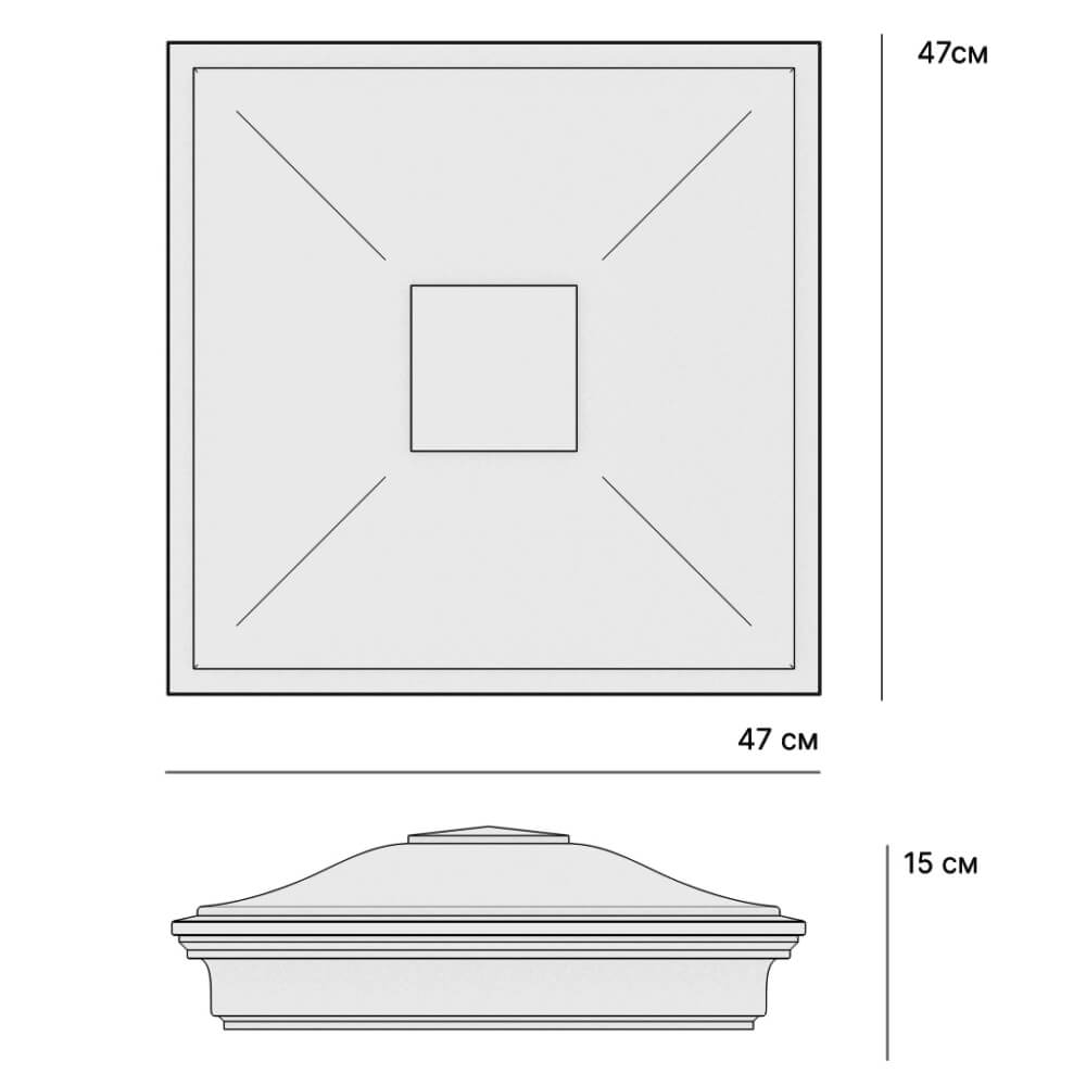 Колпак Zking Монблан Коричневый на столб 1.5х1.5 кирпича (385х385мм) в Сысерти фото