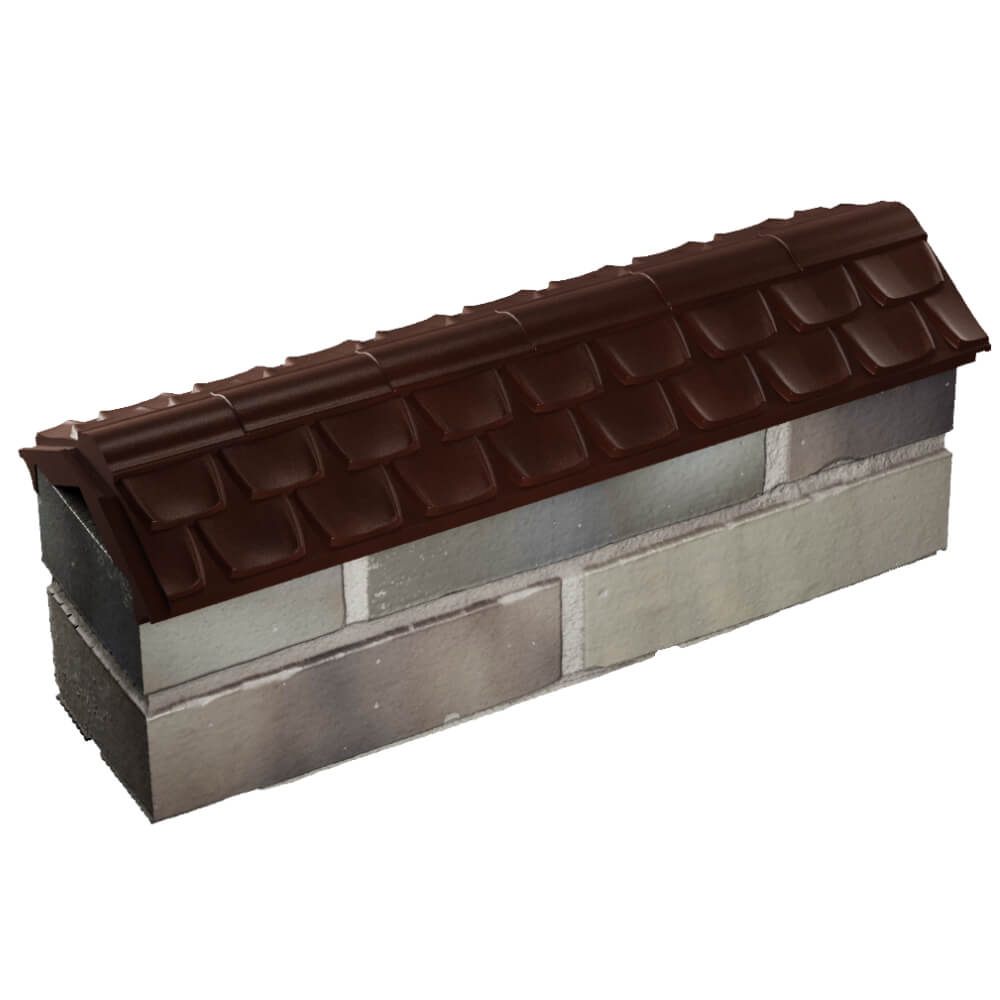 Парапет Zking Эльбрус Коричневый с посадкой на 0.5 кирпича (130мм) в Сысерти фото
