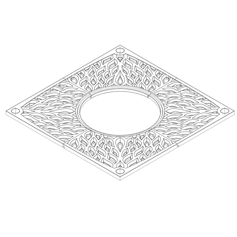 Приствольная решетка для дерева ZKING CRUST 2х2м Черная в Сысерти фото