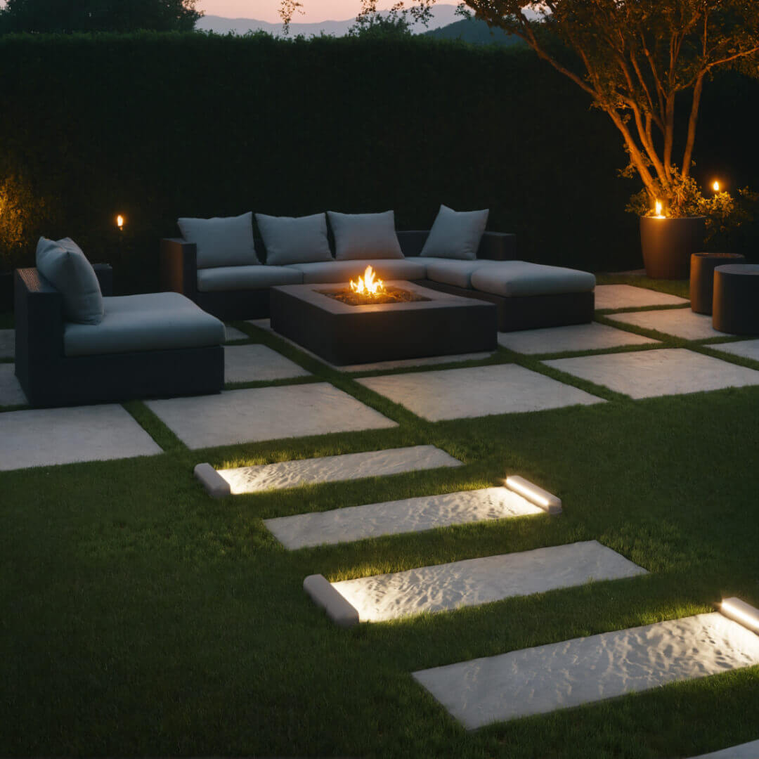 LED Светильник для шаговой плиты STONE Светлая Галька 330х75х98мм в Сысерти фото