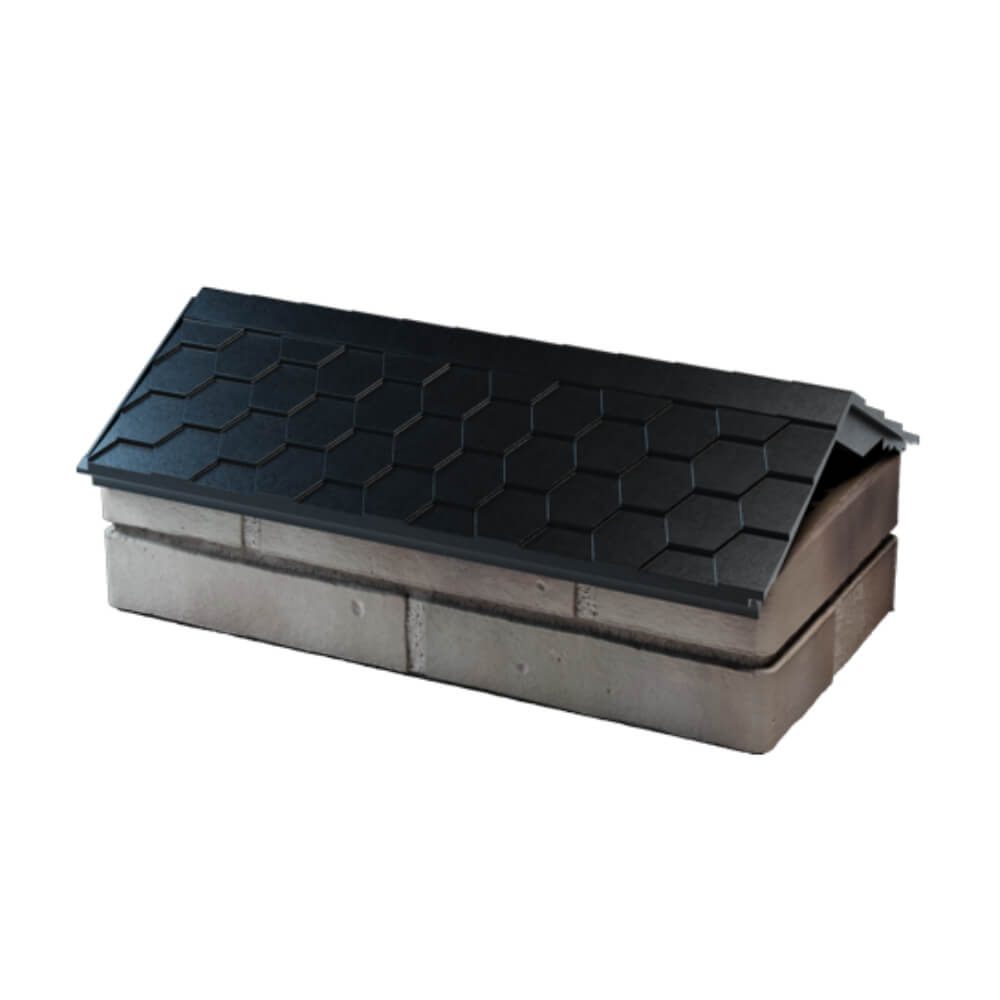 Парапет Zking Эверест Черный с посадкой на 1 кирпич (200/225/255мм) в Сысерти фото