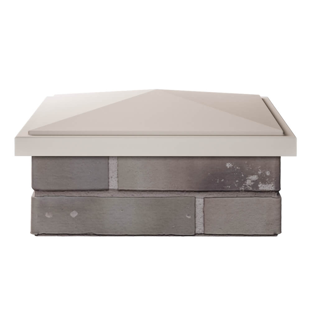 Колпак Zking БонаМоно Бежевый на столб 1.5х1.5 кирпича (385х385, 400х400мм) Сысерть фото