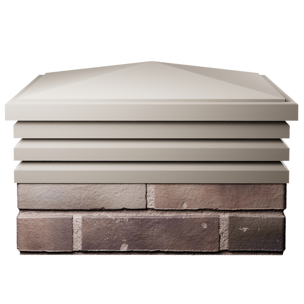 Колпак Zking Бона ХайТек Бежевый на столб 2х2 кирпича (513х513мм) Сысерть фото