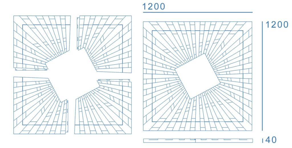 Приствольная решетка для дерева ZKING ATMOSPHERE 1.2х1.2м Бежевая в Сысерти фото