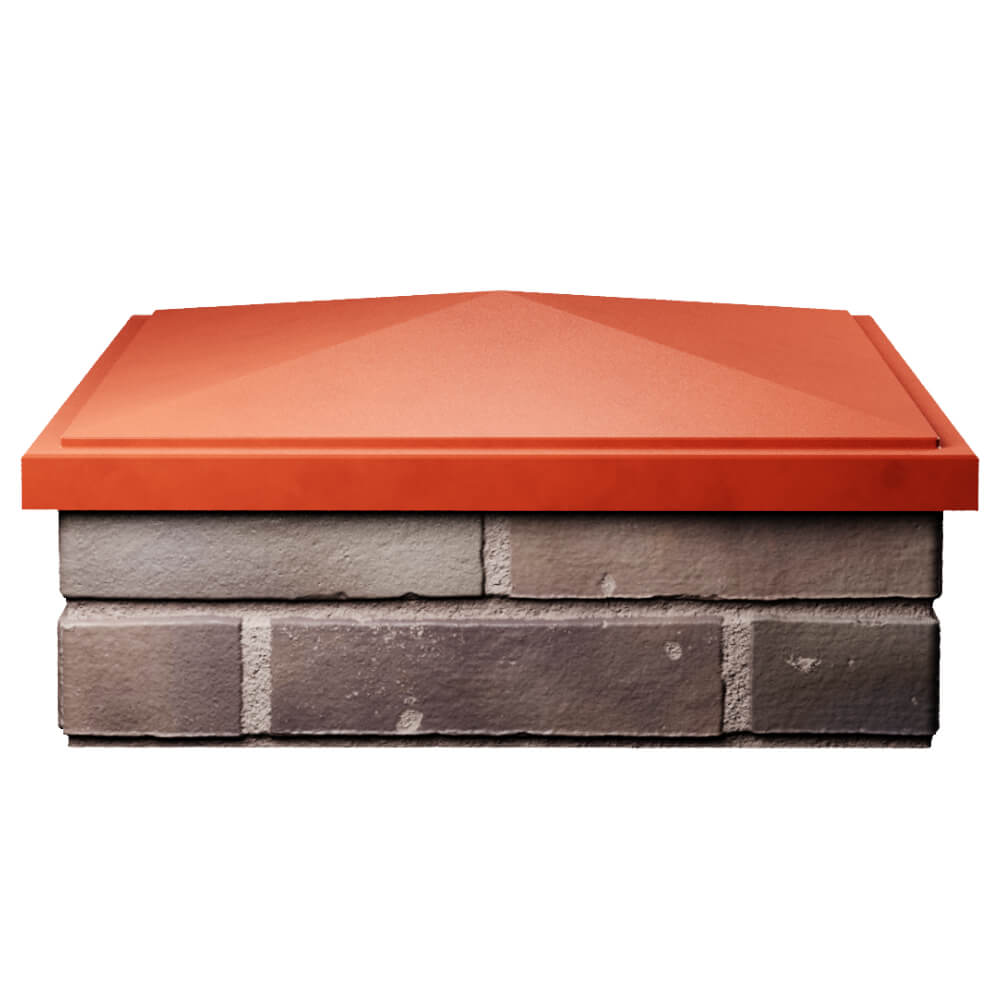 Колпак Zking БонаМоно Красный на столб 2х2 кирпича (515х515, 530х530мм) Сысерть фото