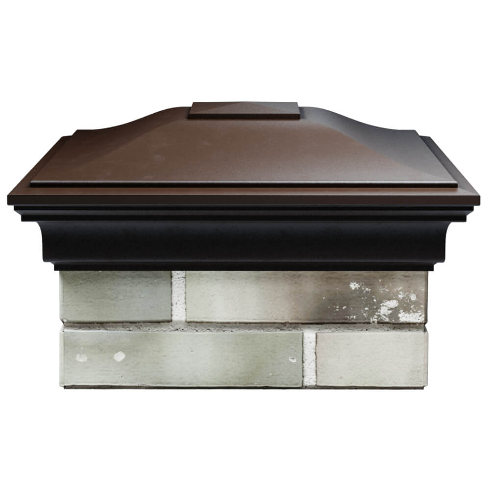 Колпак Zking Монблан Коричневый на столб 1.5х1.5 кирпича (385х385мм) Сысерть фото