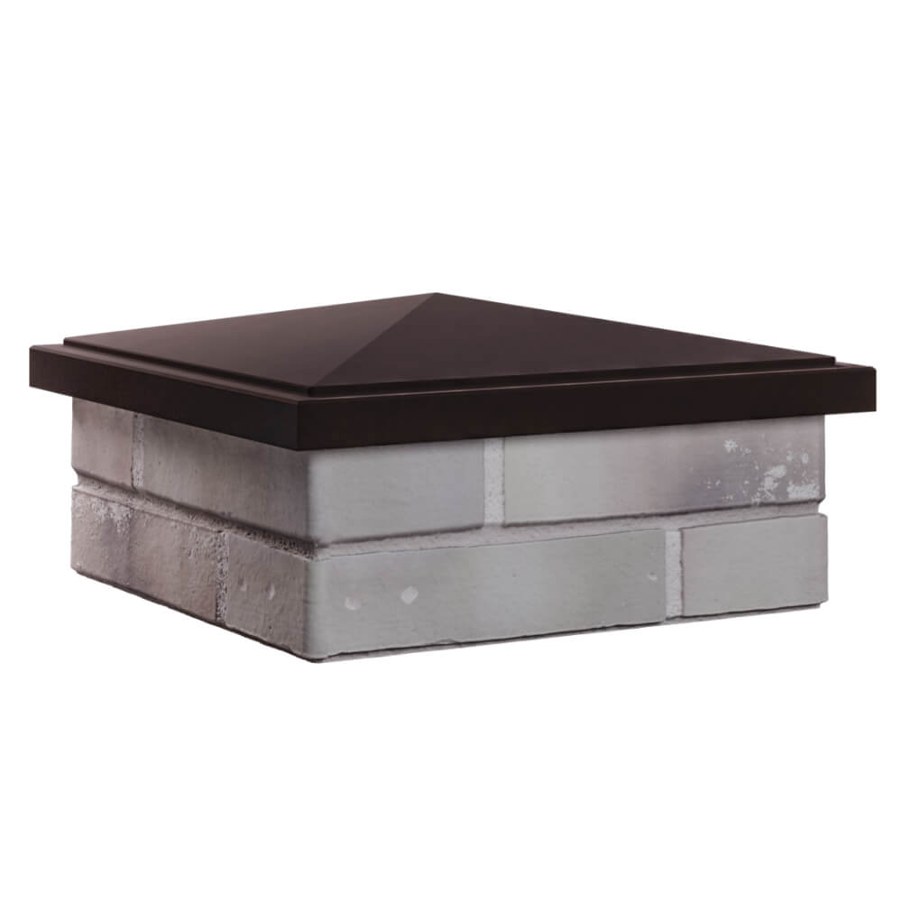 Колпак Zking БонаМоно Коричневый на столб 1.5х1.5 кирпича (385х385, 400х400мм) в Сысерти фото