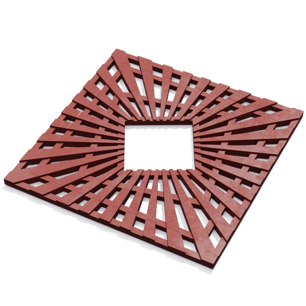 Приствольная решетка для дерева ZKING ATMOSPHERE 1.2х1.2м Красная в Сысерти фото