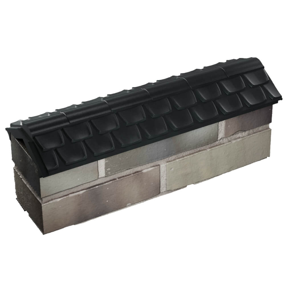 Парапет Zking Эльбрус Черный с посадкой на 0.5 кирпича (130мм) в Сысерти фото