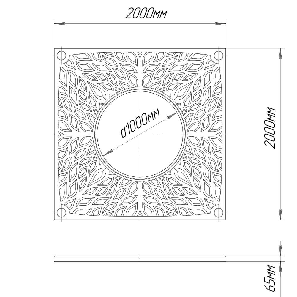 Приствольная решетка для дерева ZKING CRUST 2х2м Черная в Сысерти фото