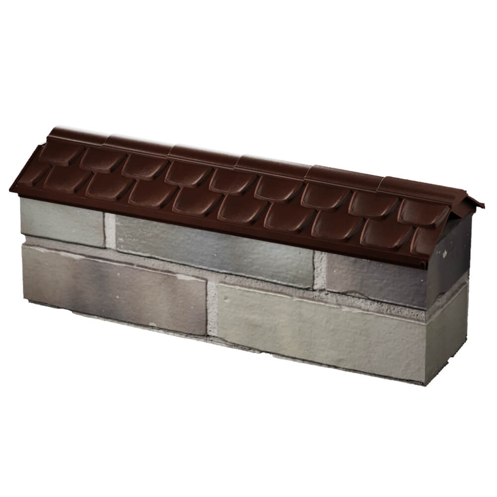 Парапет Zking Эльбрус Коричневый с посадкой на 0.5 кирпича (130мм) в Сысерти фото