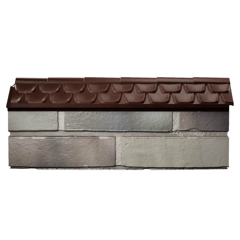 Парапет Zking Эльбрус Коричневый с посадкой на 0.5 кирпича (130мм) в Сысерти фото
