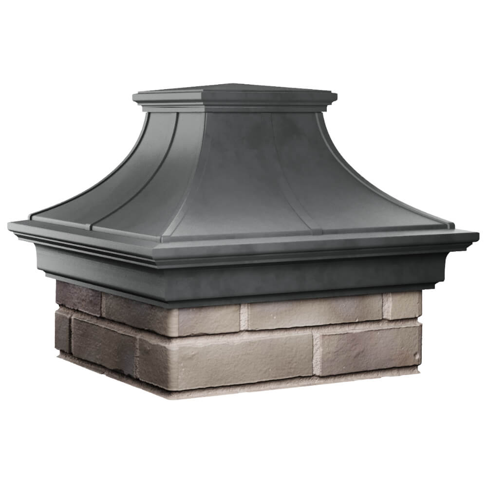 Колпак Zking Монблан Премиум Серый на столб 1.5х1.5 кирпича (385х385мм) в Сысерти фото