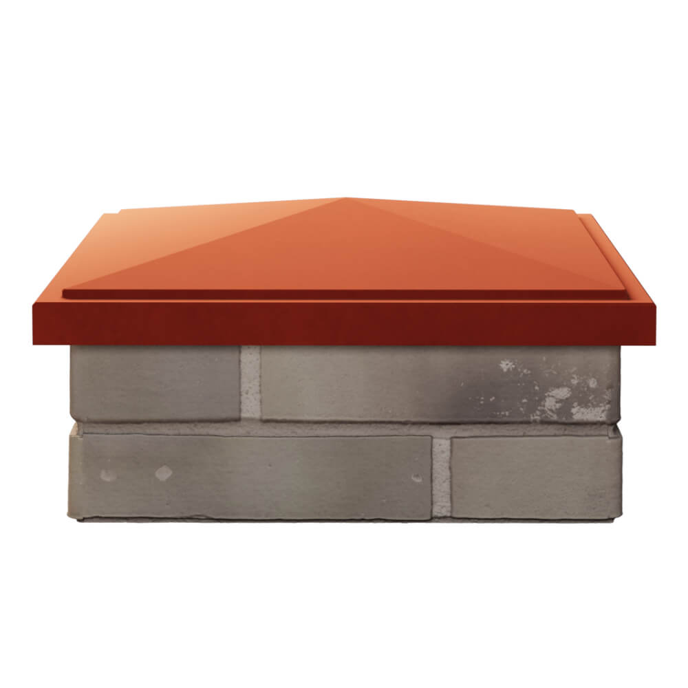 Колпак Zking БонаМоно Красный на столб 1.5х1.5 кирпича (385х385, 400х400мм) Сысерть фото