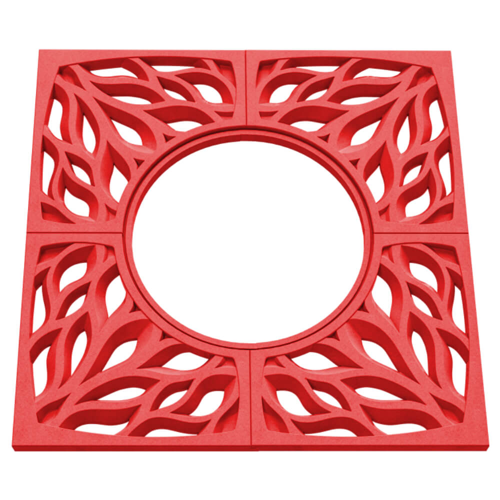 Приствольная решетка для дерева ZKING CRUST 1.2х1.2м Красная в Сысерти фото