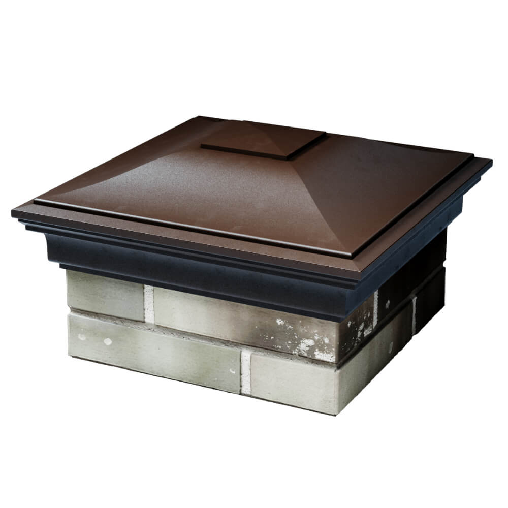 Колпак Zking Монблан Коричневый на столб 1.5х1.5 кирпича (385х385мм) в Сысерти фото