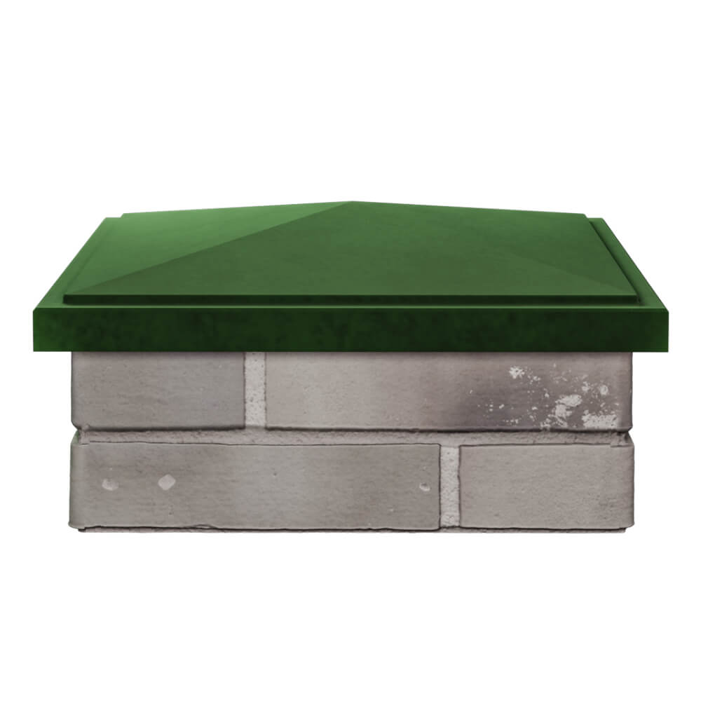 Колпак Zking БонаМоно Зеленый на столб 1.5х1.5 кирпича (385х385, 400х400мм) Сысерть фото