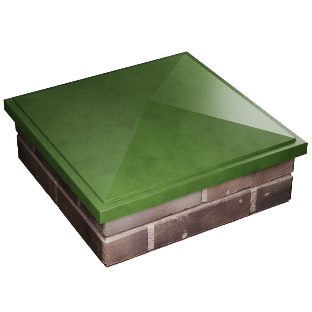 Колпак Zking БонаМоно Зеленый на столб 2х2 кирпича (515х515, 530х530мм) в Сысерти фото