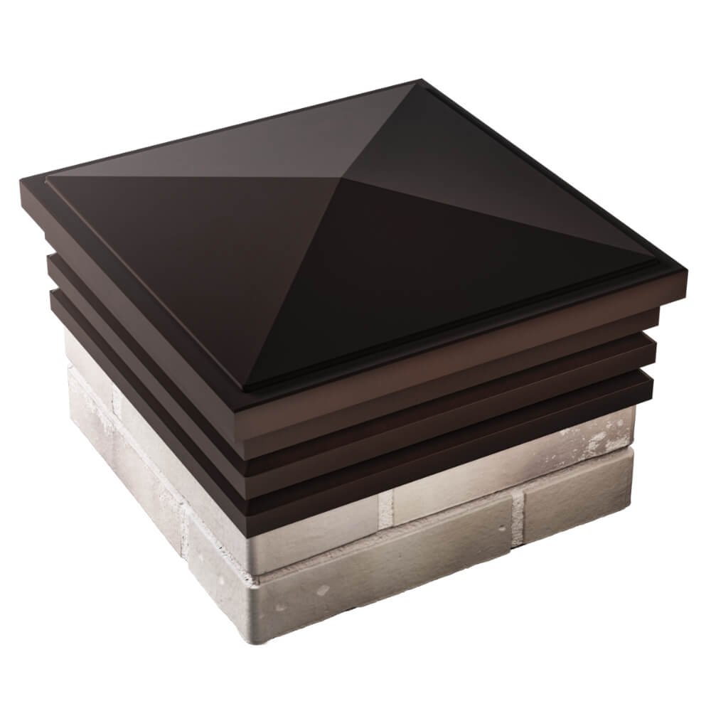 Колпак Zking Бона ХайТек Коричневый на столб 1.5х1.5 кирпича (385х385мм) в Сысерти фото