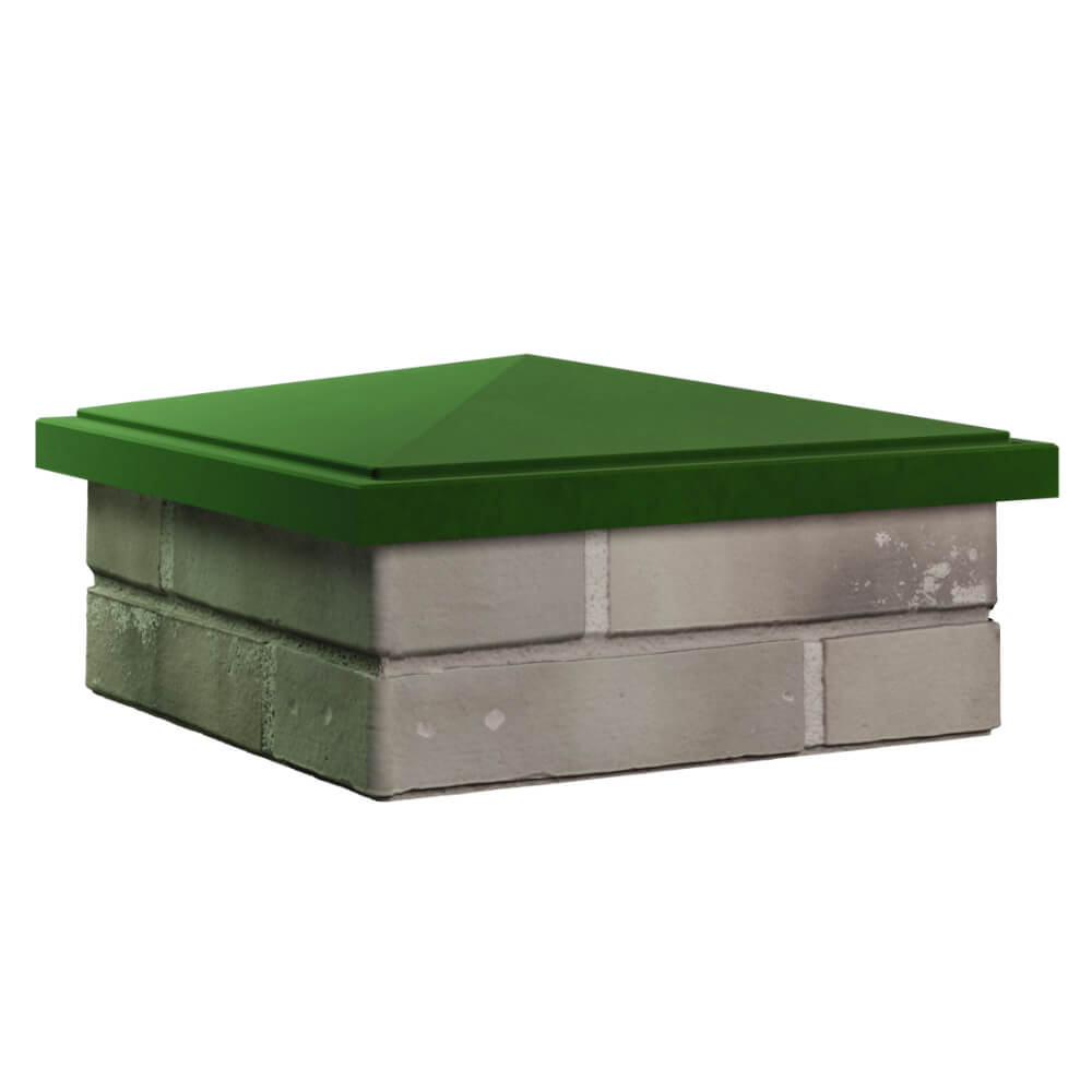 Колпак Zking БонаМоно Зеленый на столб 1.5х1.5 кирпича (385х385, 400х400мм) в Сысерти фото