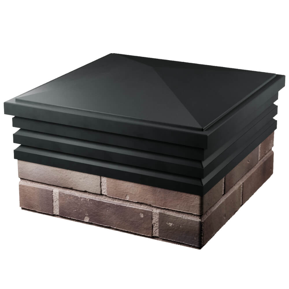 Колпак Zking Бона ХайТек Черный на столб 2х2 кирпича (513х513мм) в Сысерти фото