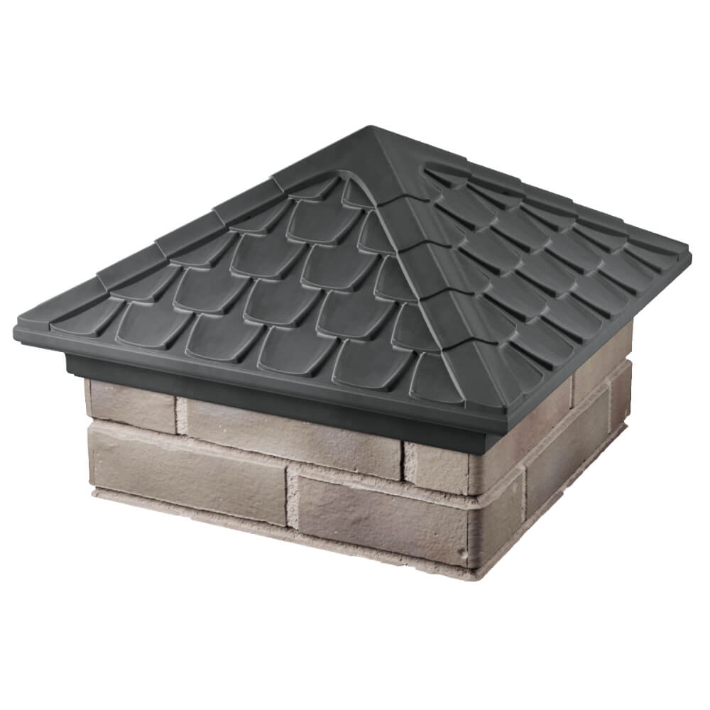 Колпак Zking Эльбрус Серый на столб 1.5х1.5 кирпича (385х385мм) в Сысерти фото