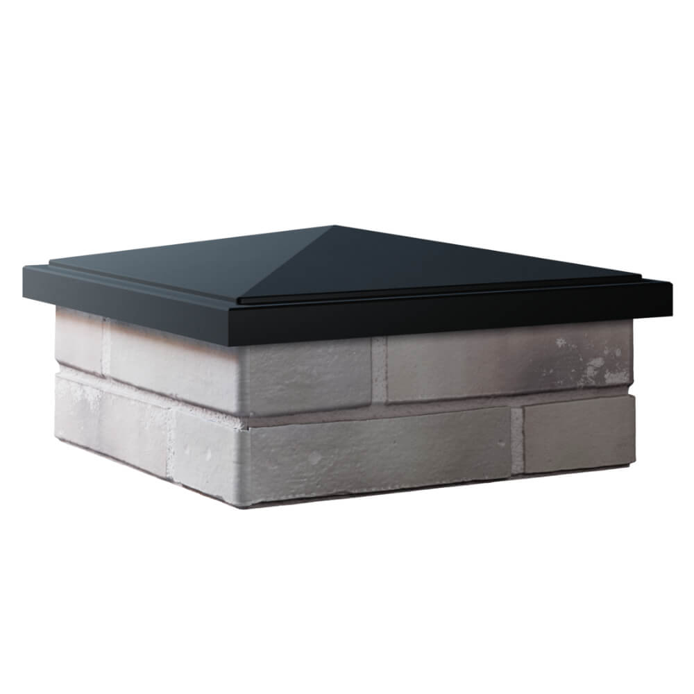 Колпак Zking БонаМоно Черный на столб 1.5х1.5 кирпича (385х385, 400х400мм) в Сысерти фото