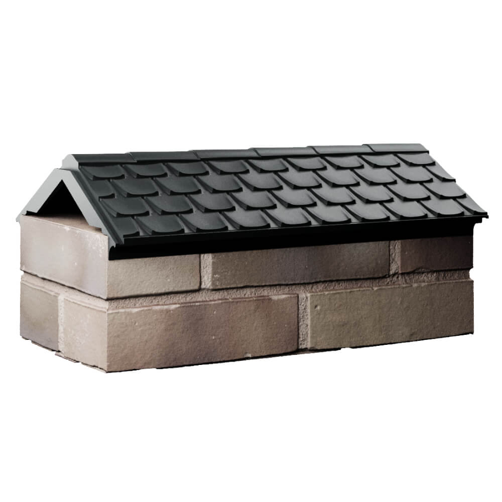 Парапет Zking Эльбрус Черный с посадкой на 1 кирпич (255мм) Сысерть фото