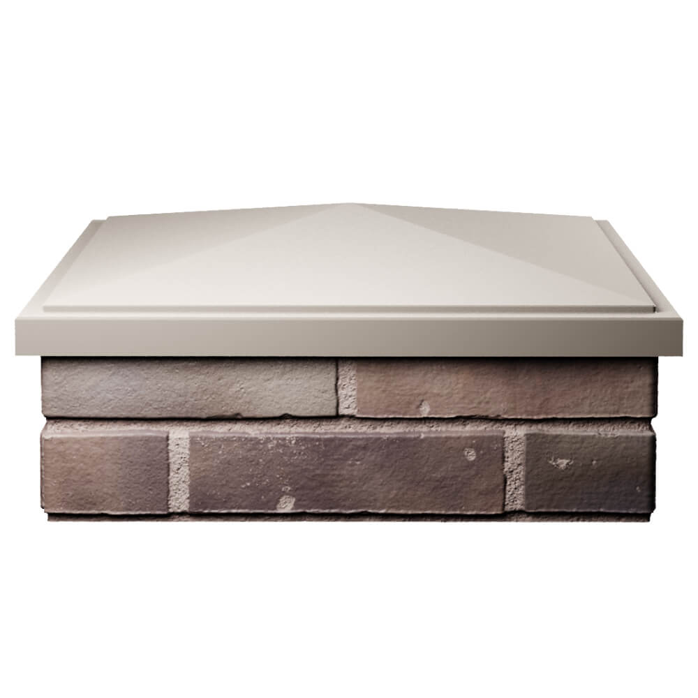 Колпак Zking БонаМоно Бежевый на столб 2х2 кирпича (515х515, 530х530мм) Сысерть фото