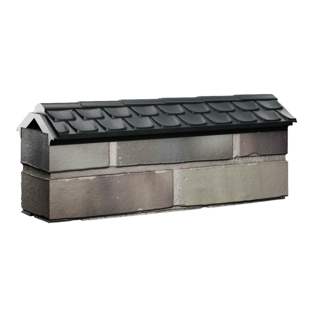 Парапет Zking Эльбрус Черный с посадкой на 0.5 кирпича (130мм) Сысерть фото