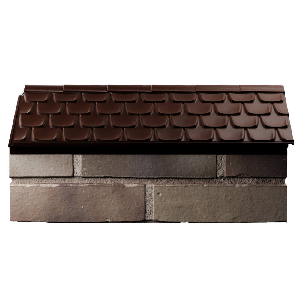 Парапет Zking Эльбрус Коричневый с посадкой на 1 кирпич (255мм) в Сысерти фото