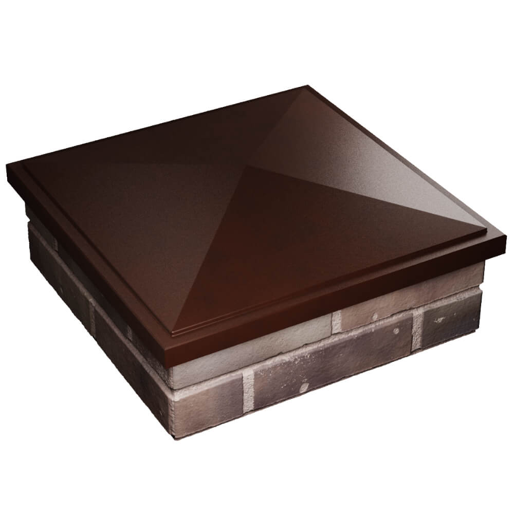 Колпак Zking БонаМоно Коричневый на столб 2х2 кирпича (515х515, 530х530мм) в Сысерти фото