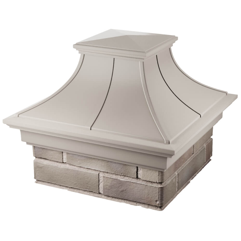 Колпак Zking Монблан Премиум Бежевый на столб 1.5х1.5 кирпича (385х385мм) в Сысерти фото