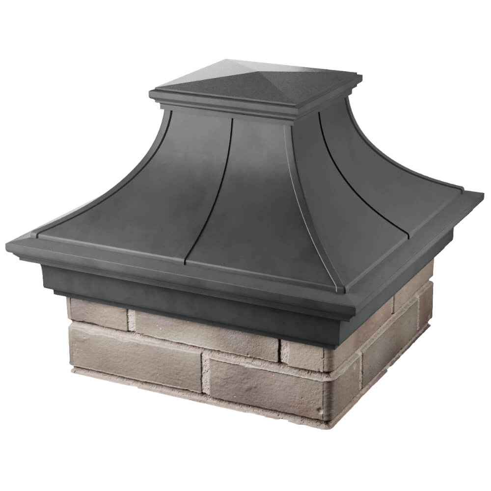 Колпак Zking Монблан Премиум Серый на столб 1.5х1.5 кирпича (385х385мм) в Сысерти фото