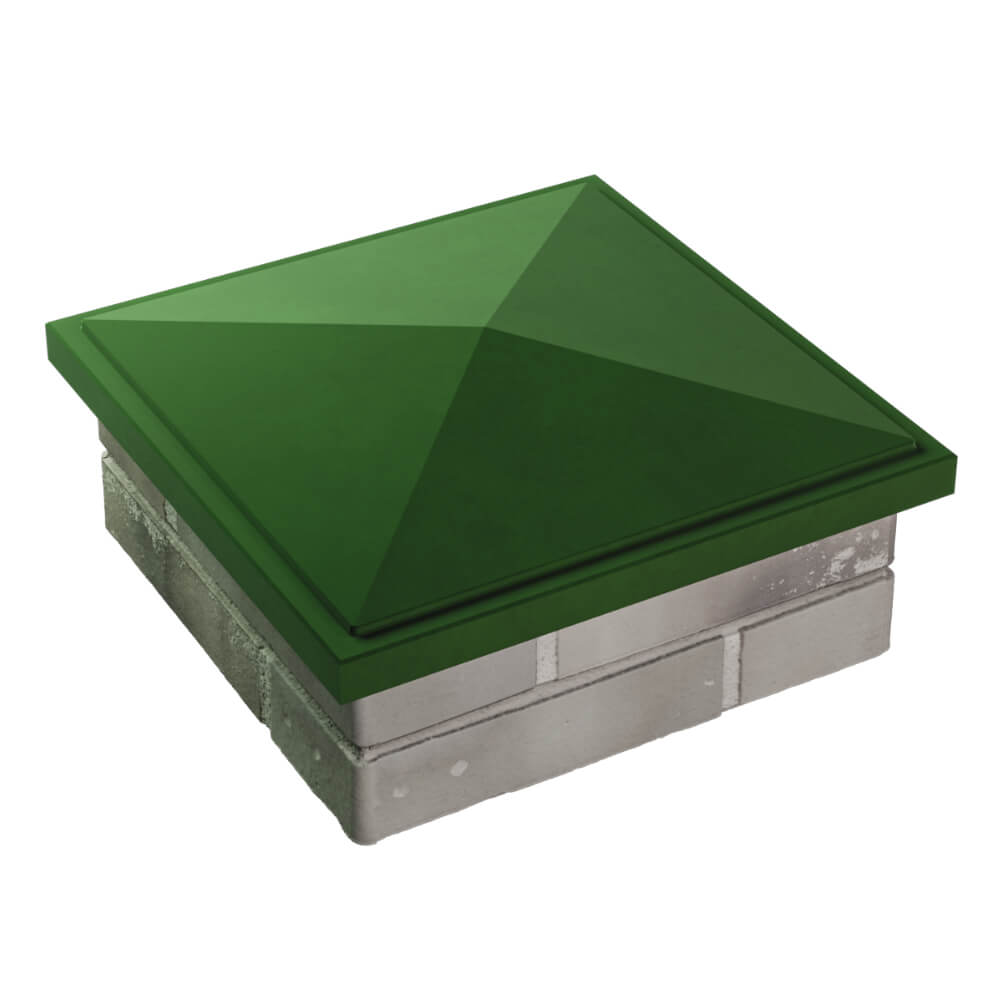 Колпак Zking БонаМоно Зеленый на столб 1.5х1.5 кирпича (385х385, 400х400мм) в Сысерти фото