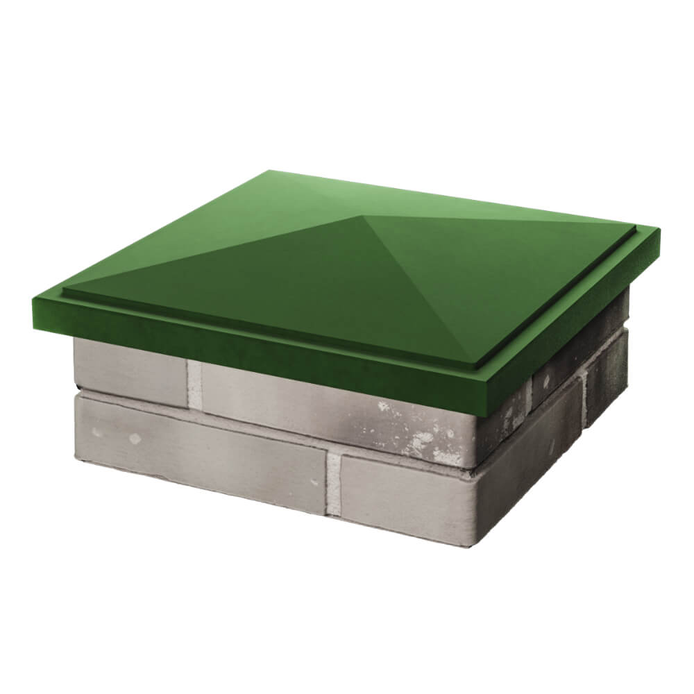 Колпак Zking БонаМоно Зеленый на столб 1.5х1.5 кирпича (385х385, 400х400мм) в Сысерти фото