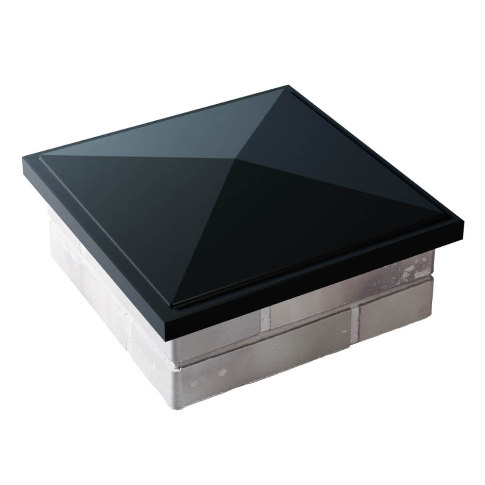 Колпак Zking БонаМоно Черный на столб 1.5х1.5 кирпича (385х385, 400х400мм) в Сысерти фото