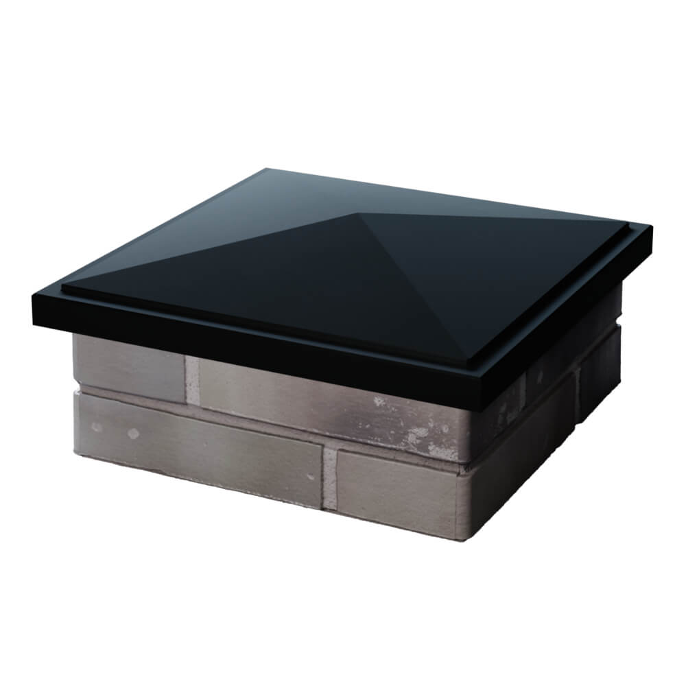 Колпак Zking БонаМоно Черный на столб 1.5х1.5 кирпича (385х385, 400х400мм) в Сысерти фото