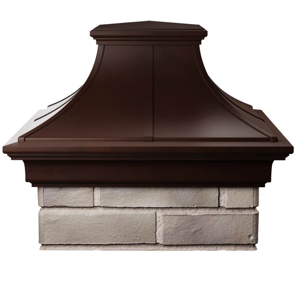Колпак Zking Монблан Премиум Коричневый на столб 1.5х1.5 кирпича (385х385мм) Сысерть фото
