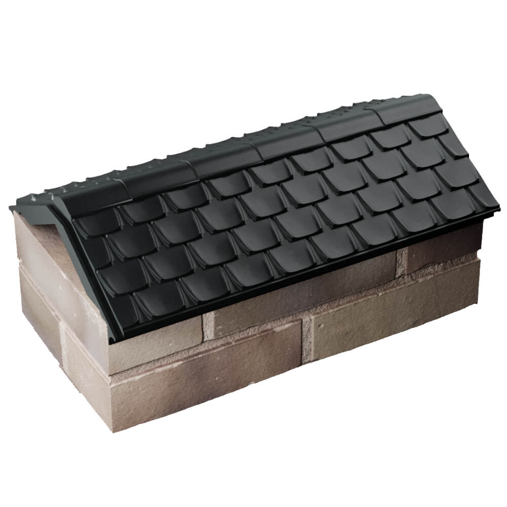 Парапет Zking Эльбрус Черный с посадкой на 1 кирпич (255мм) в Сысерти фото