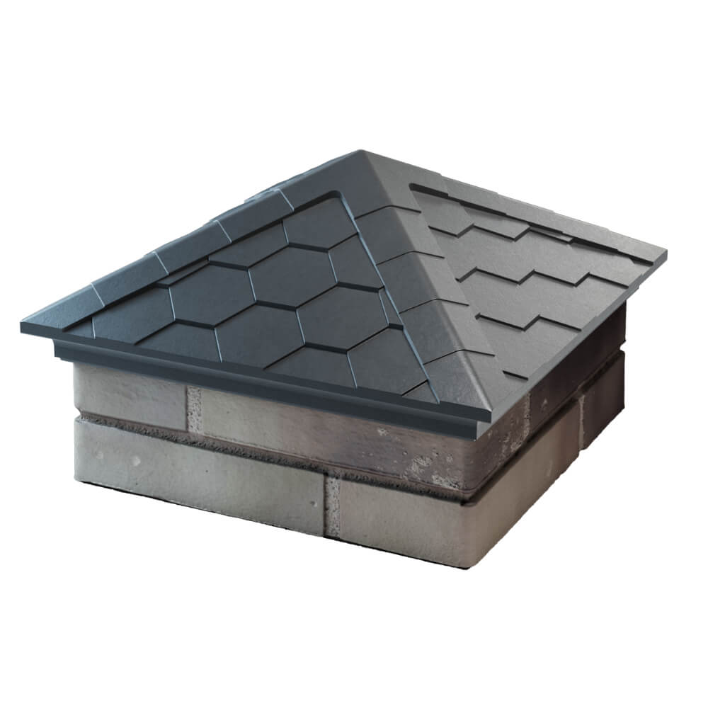 Колпак Zking Эверест Серый на столб 1.5х1.5 кирпича (390х390мм) в Сысерти фото