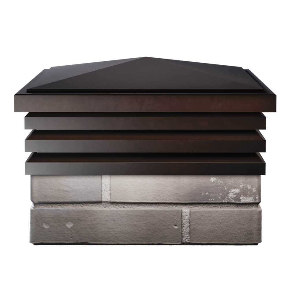 Колпак Zking Бона ХайТек Коричневый на столб 1.5х1.5 кирпича (385х385мм) Сысерть фото