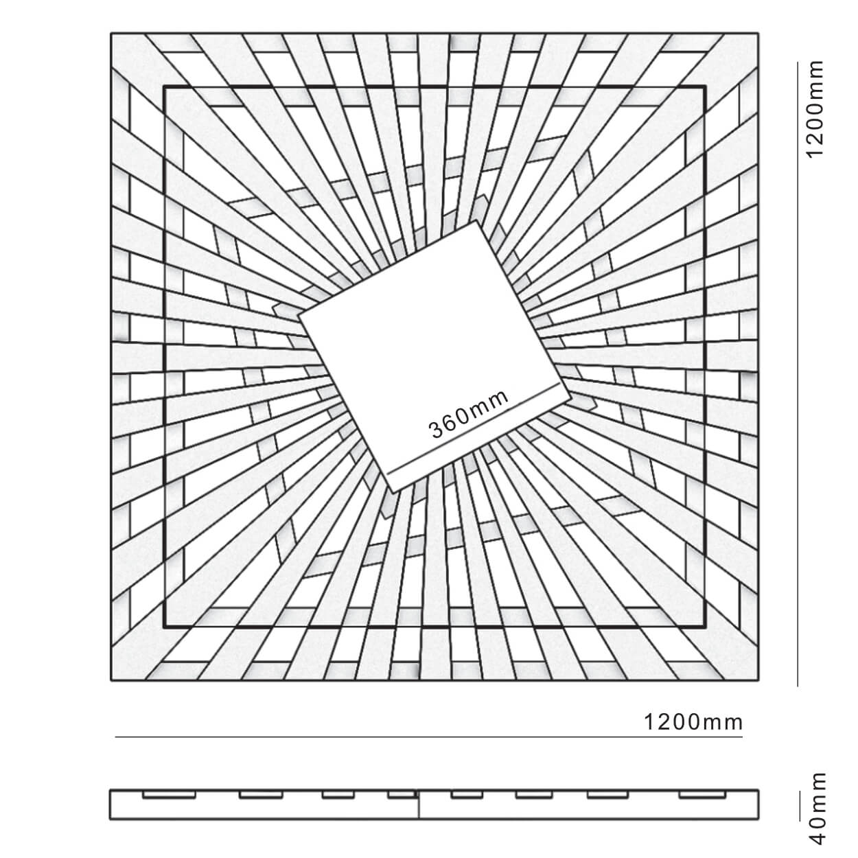 Приствольная решетка для дерева ZKING ATMOSPHERE 1.2х1.2м Черная в Сысерти фото