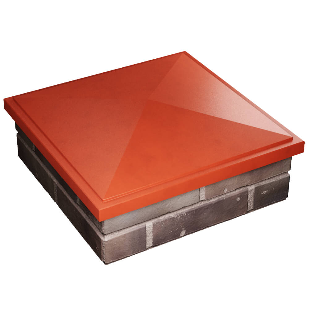 Колпак Zking БонаМоно Красный на столб 2х2 кирпича (515х515, 530х530мм) в Сысерти фото